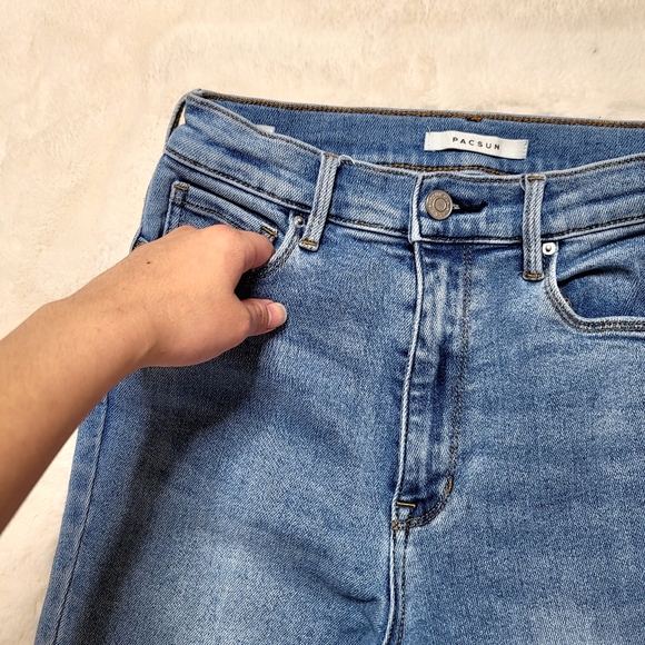 PacSun light blue super high rise jegging - Picture 4 of 11